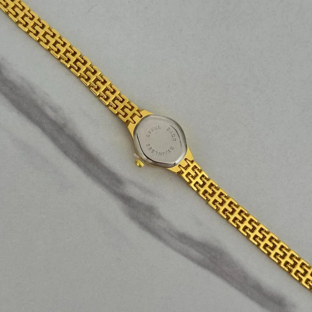 SKU:0089 cute vintage style mini gold/white watch bracelet‎ + in a gift box